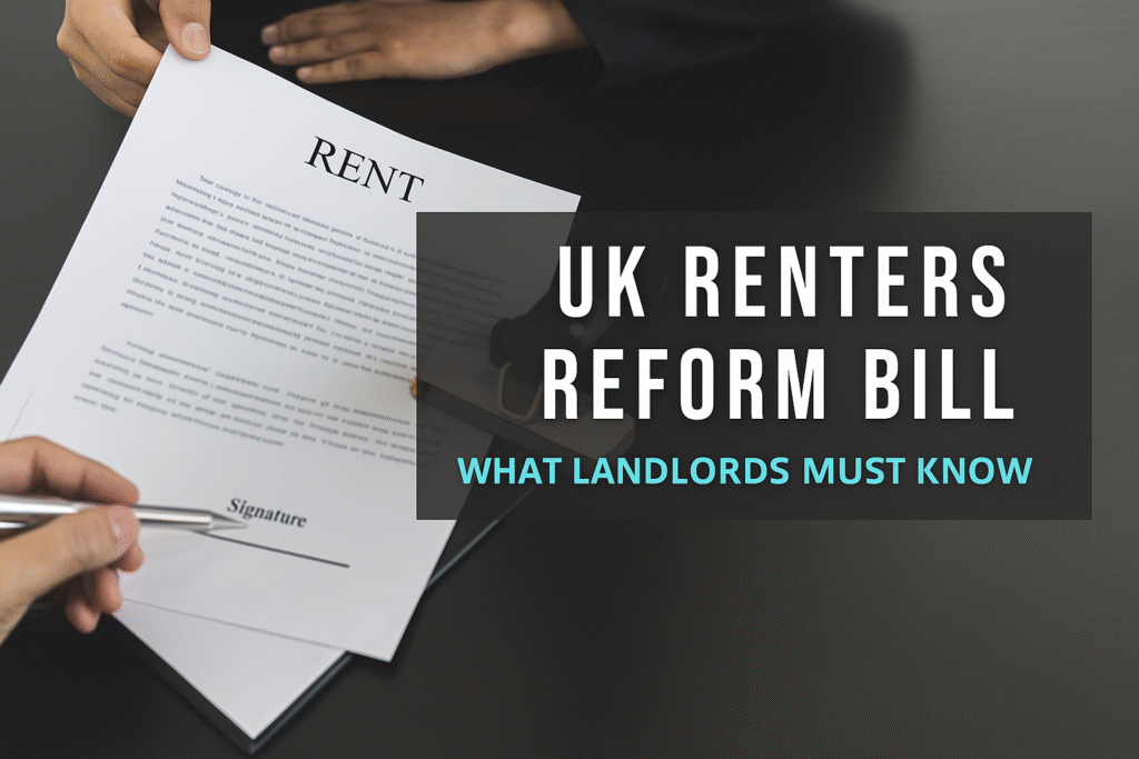 Rent contract with a hand holding pen a filling out a signature field.